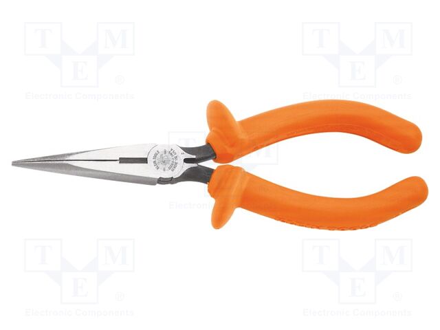 Pliers; side,cutting,insulated; hardened steel; 187mm