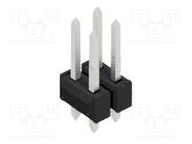 Connector: pin strips; pin header; male; PIN: 4; 2.54mm; THT; 2x2