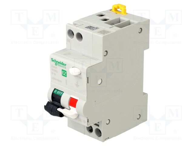 RCBO breaker; Inom: 16A; Ires: 30mA; Poles: 1+N; 230VAC; IP20; RCBO