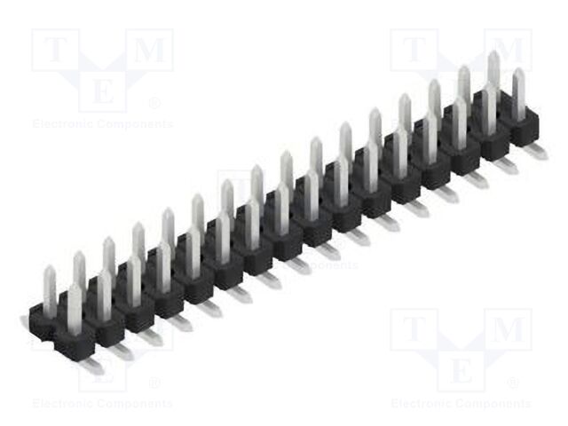 Connector: pin strips; pin header; male; PIN: 32; 2.54mm; SMT; 2x16