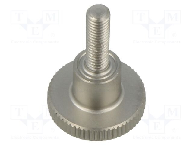 Knob; Ø: 12mm; Ext.thread: M3; 10mm; H: 7.5mm; knurled