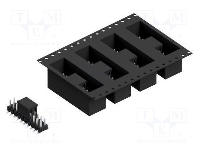 Connector: pin strips; pin header; male; PIN: 20; 2.54mm; SMT; 2x10