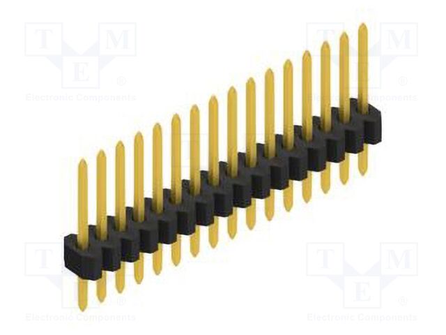 Connector: pin strips; pin header; male; PIN: 16; 1.27mm; THT; 1x16
