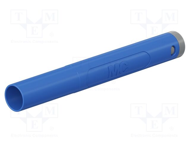Connector: 4mm banana; plug; 19A; 1kV; blue; insulated; 1mm2