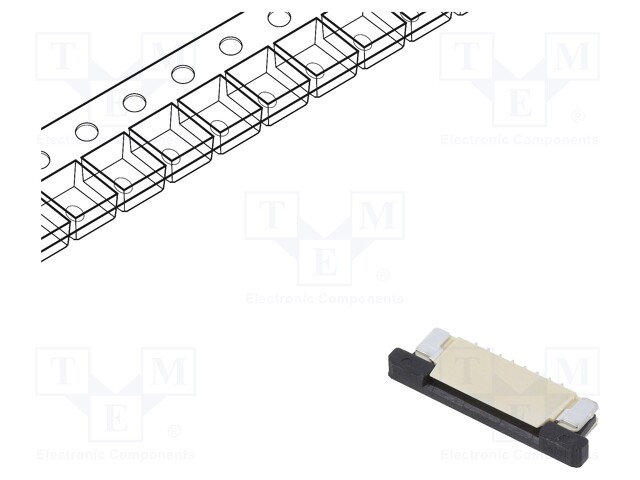 Connector: FFC/FPC; Plating: tinned; SMT; PIN: 8; 1mm; horizontal