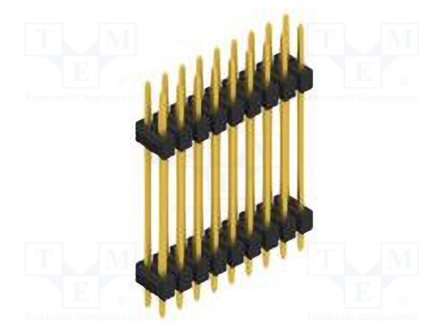 Connector: pin strips; pin header; male; PIN: 18; 2.54mm; THT; 2x9