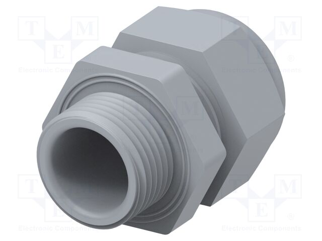 Cable gland; without nut; M20; 1.5; IP68; Mat: polyamide; grey