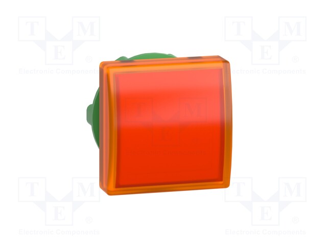 Indicator Lens, Yellow, Square, 22 mm, Pilot Light Head