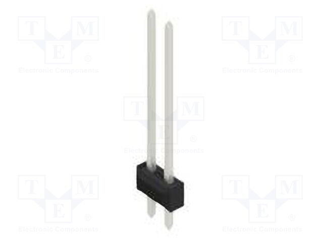 Connector: pin strips; pin header; male; PIN: 2; 2.54mm; THT; 2x1