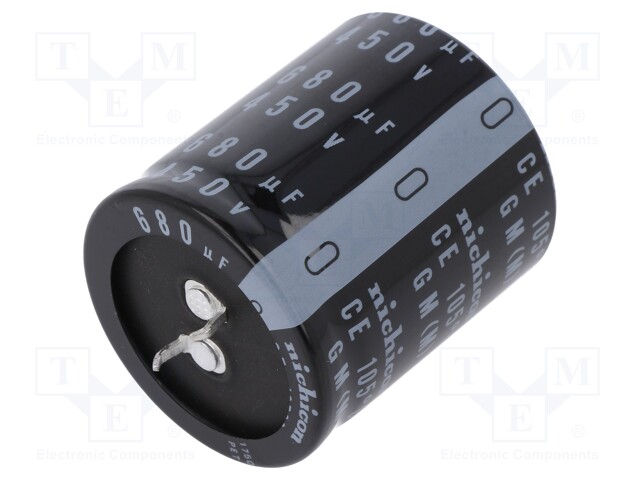 Capacitor: electrolytic; SNAP-IN; 680uF; 450VDC; Ø35x40mm; ±20%