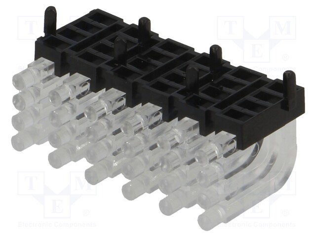 Fibre for LED; round; Ø2mm; No.of mod: 24; Front: convex