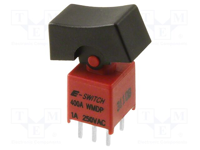 ROCKER; DP3T; Pos: 3; ON-OFF-ON; 1A/250VAC; 3A/28VDC; -30÷85°C; THT