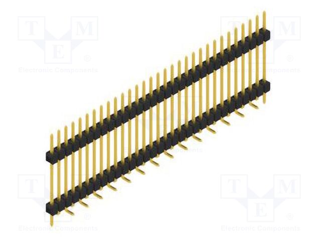 Connector: pin strips; pin header; male; PIN: 31; 2.54mm; SMT; 1x31
