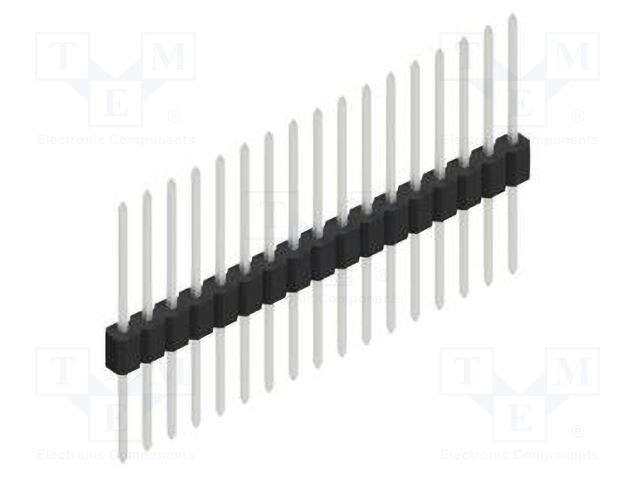 Connector: pin strips; pin header; male; PIN: 17; 1.27mm; THT; 1x17