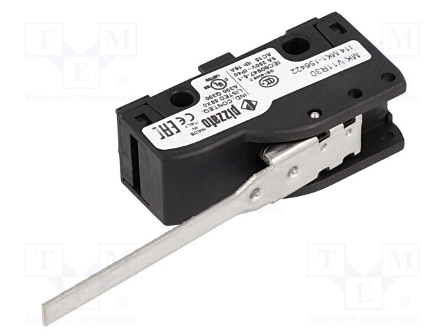Microswitch SNAP ACTION; with lever; SPDT; 6A/250VAC; 5A/24VDC