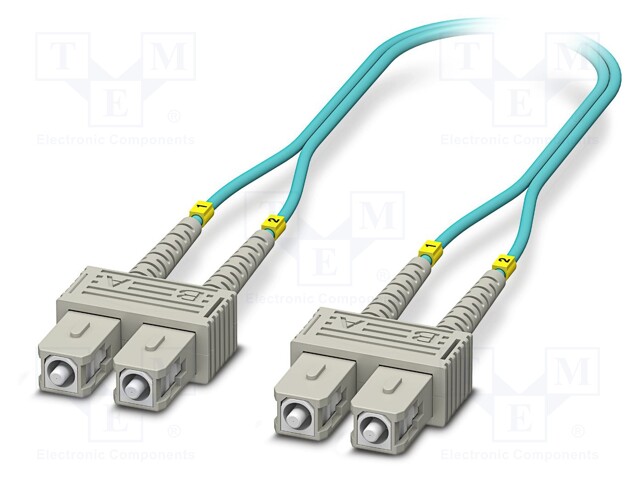 Fiber patch cord; OM3; SC/UPC,both sides; 1m; LSZH; blue