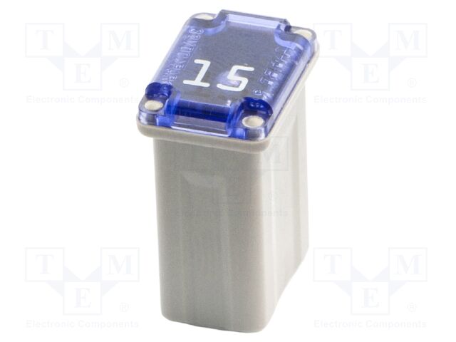 Fuse: fuse; 15A; 32VDC; automotive; 10.7mm; 10.7x7.7x15mm