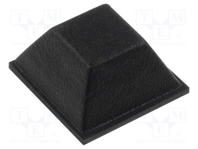 Self-adhesive foot; black; rubber; A: 12.7mm; B: 7mm; C: 6mm