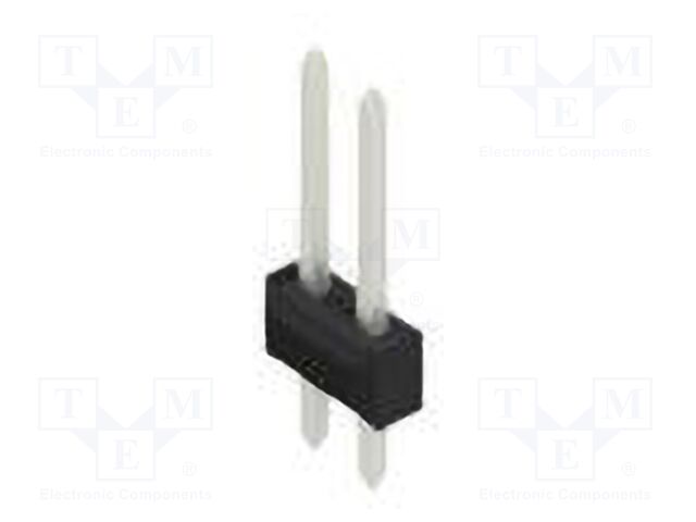 Connector: pin strips; pin header; male; PIN: 2; 2.54mm; THT; 2x1