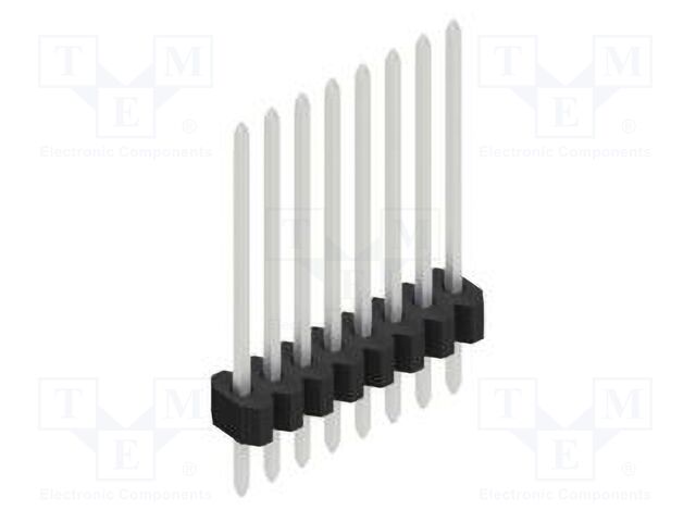 Connector: pin strips; pin header; male; PIN: 8; 1.27mm; THT; 1x8