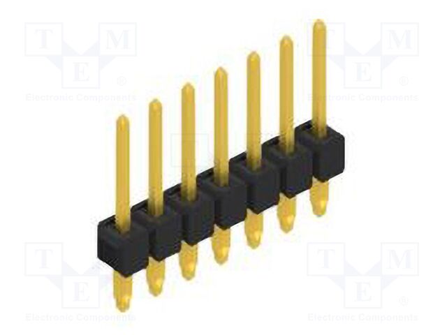 Connector: pin strips; pin header; male; PIN: 7; 2.54mm; THT; 1x7