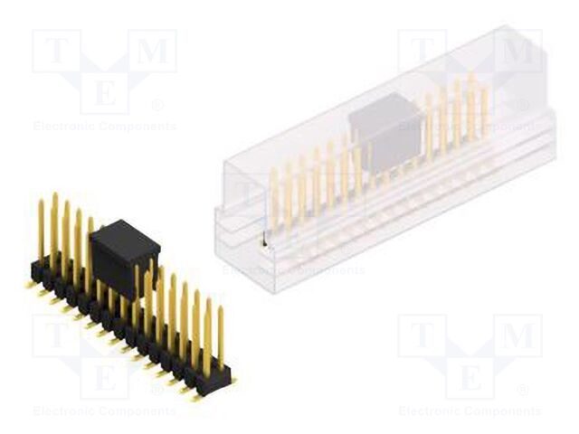 Connector: pin strips; pin header; male; PIN: 30; 2.54mm; SMT; 2x15