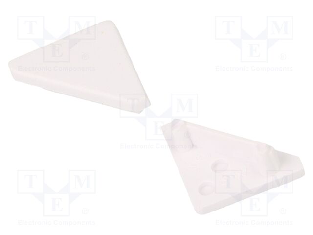 Cap for LED profiles; white; ABS; with the inscription TOPMET