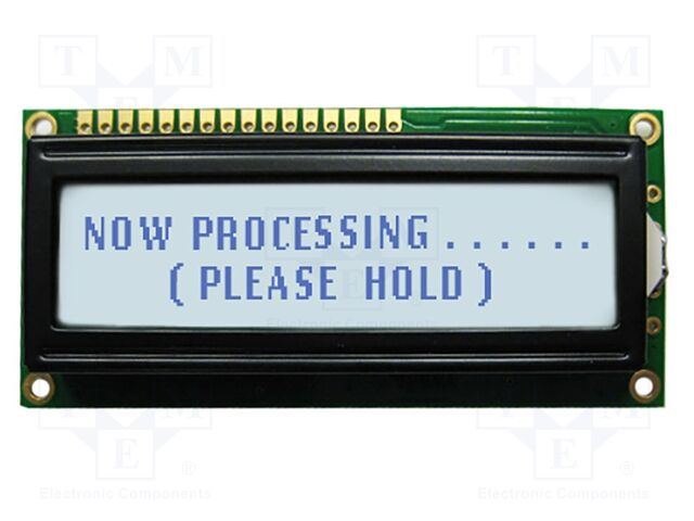 Display: LCD; STN Positive; 20x2; grey; 80x36mm; LED; PIN: 16; 1x16