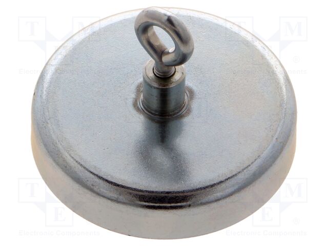 Magnet: permanent; hard ferrite; 220N; 50mm; with eyelet