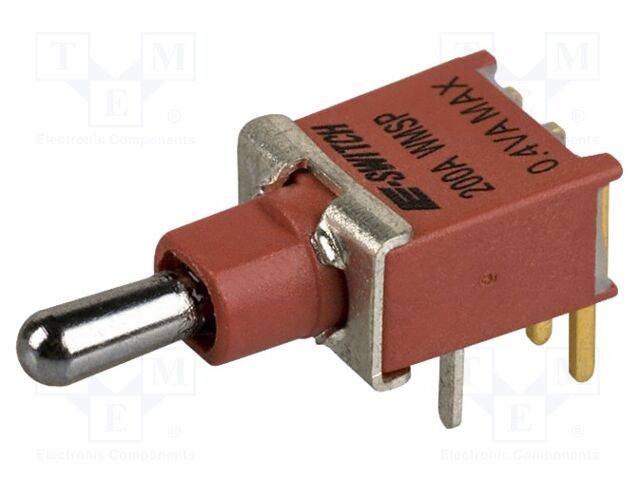 Switch: toggle; Pos: 2; SPDT; ON-ON; 0.02A/20VAC; 0.02A/20VDC; IP67
