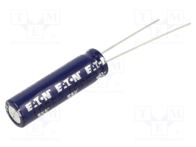 Supercapacitor; THT; 6F; 2.5VDC; -10÷30%; Body dim: Ø8x31mm; 100mΩ