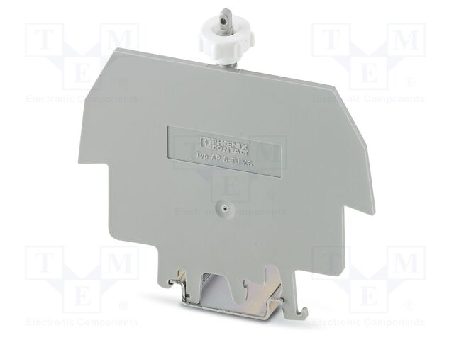 Cover profile carrier; L: 89mm; W: 2mm; H: 91mm; Body: grey