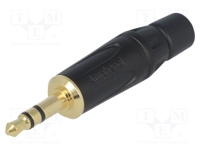 Plug; Jack 3,5mm; male; stereo; straight; for cable; soldering