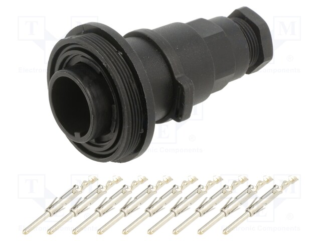 Connector: circular; plug; male; PIN: 9; Buccaneer Standard; IP68