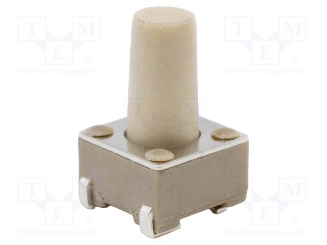 Microswitch TACT; SPST-NO; Pos: 2; 0.05A/12VDC; SMT; 2.55N; 6x6x4mm