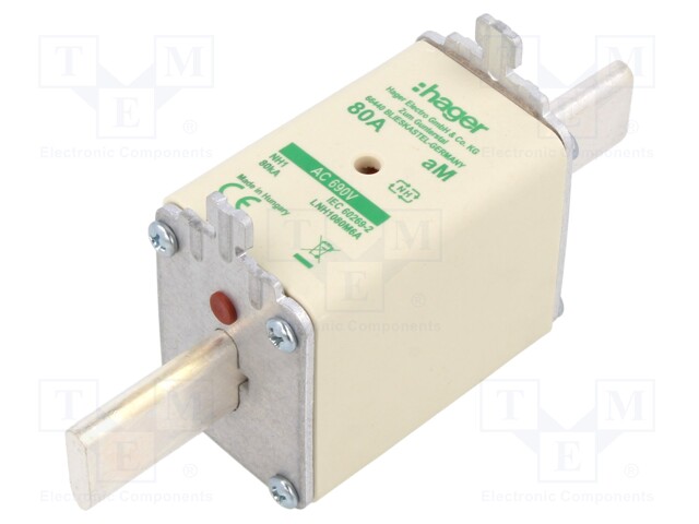 Fuse: fuse; aM; 80A; 690VAC; industrial; NH1