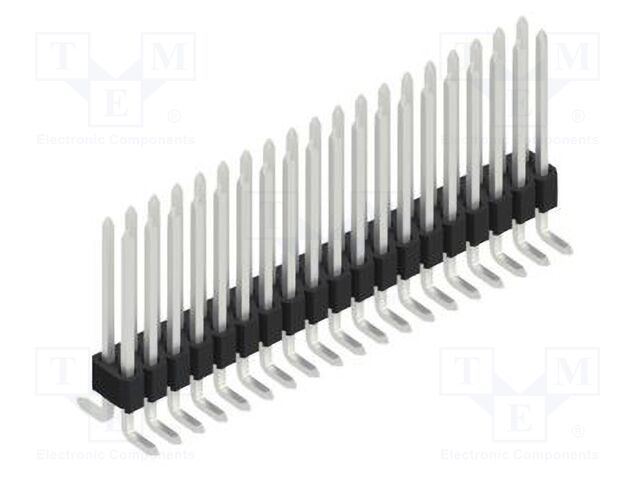 Connector: pin strips; pin header; male; PIN: 38; 1.27mm; SMT; 2x19
