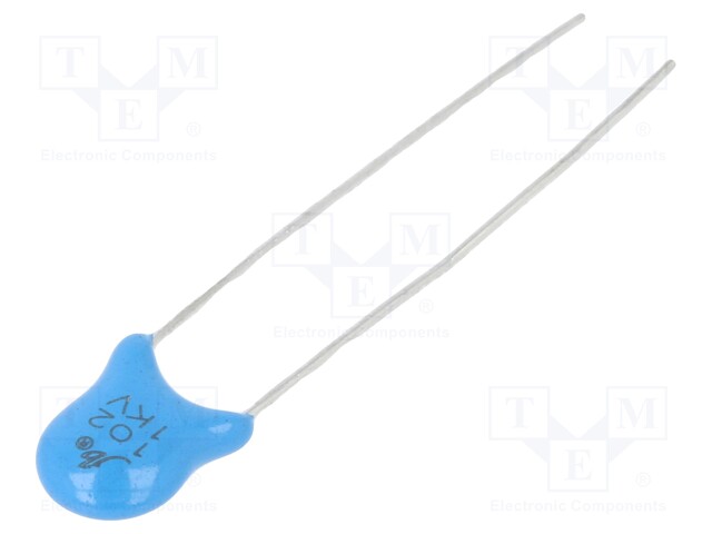 Capacitor: ceramic; 1nF; 1kVDC; Y5P; ±10%; 5mm