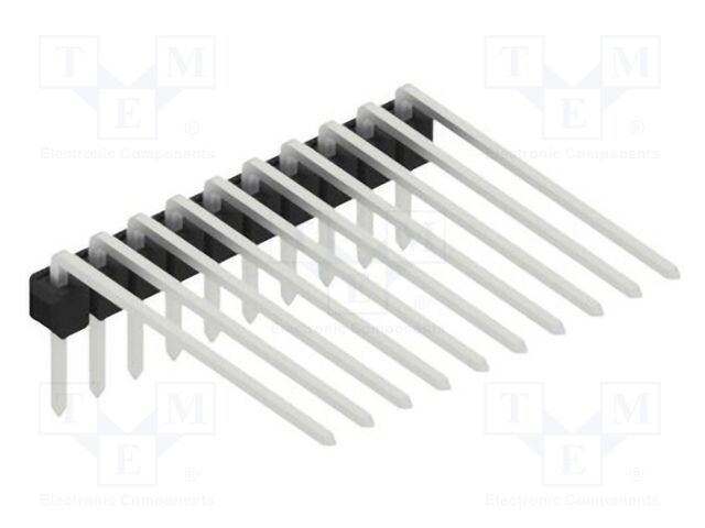 Connector: pin strips; pin header; male; PIN: 10; 2.54mm; THT; 1x10