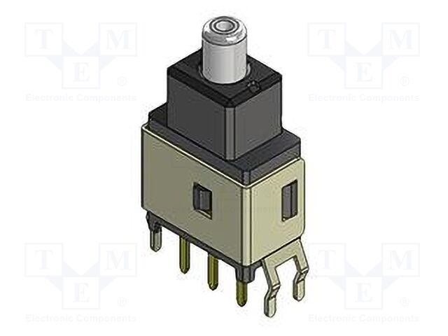 Switch: push-button; Pos: 2; SPST; 0.014A/28VDC; OFF-(ON); 500MΩ