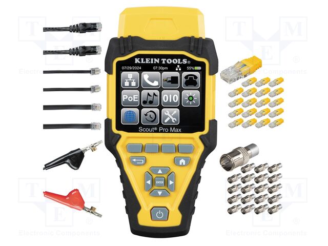 Tester: LAN network analyzer; LCD; Measured cable l: max.610m