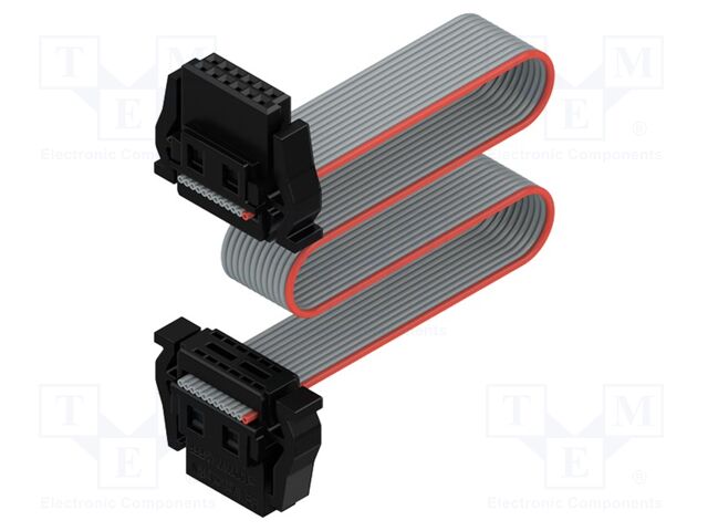 Ribbon cable with IDC connectors; Contacts ph: 1.27mm; PIN: 2x6