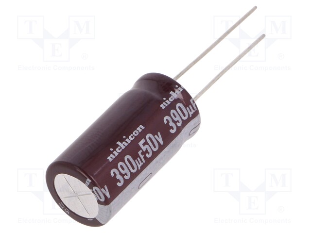 Capacitor: electrolytic; low impedance; THT; 390uF; 50VDC; ±20%