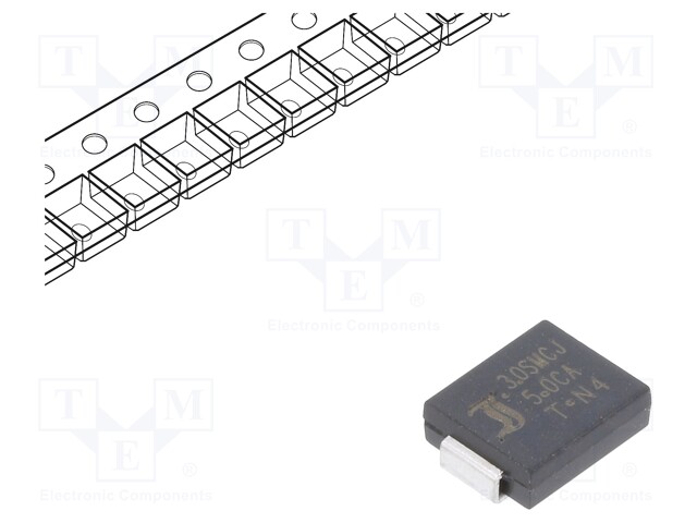 Diode: transil; 3kW; 6.4÷7.2V; 326A; bidirectional; SMC