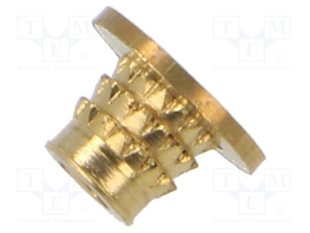 Threaded insert; brass; M2,5; BN: 37896; L: 4.1mm; MULTISERT®