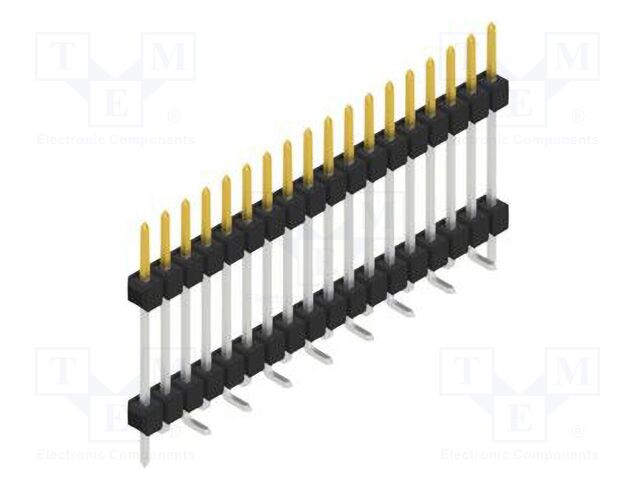 Connector: pin strips; pin header; male; PIN: 18; 2.54mm; SMT; 1x18