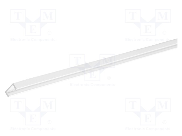 Profiles for LED modules; white; L: 1m; MICRO-PLUS; aluminium