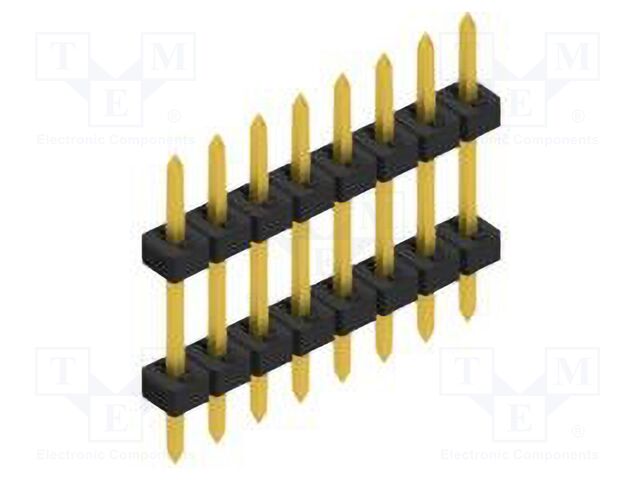 Connector: pin strips; pin header; male; PIN: 8; 2mm; THT; 1x8; 100V