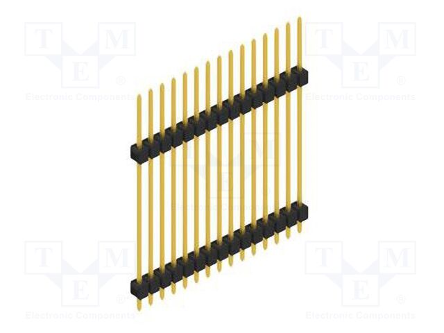 Connector: pin strips; pin header; male; PIN: 15; 2.54mm; THT; 1x15