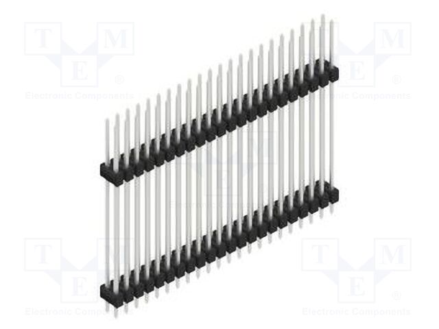 Connector: pin strips; pin header; male; PIN: 44; 2.54mm; THT; 2x22